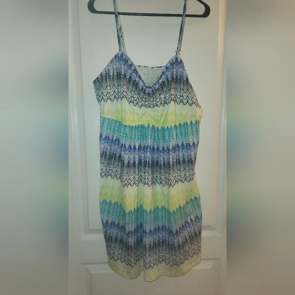 NWT Cacique Multicolor Zigzag Pattern Sleepwear Chemise Size 18/20 - Picture 1 of 5